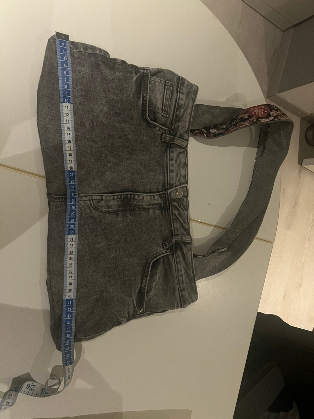 Stoffen tas spijkerbroek tas, Ophalen, Zo goed als nieuw, 30 cm of meer